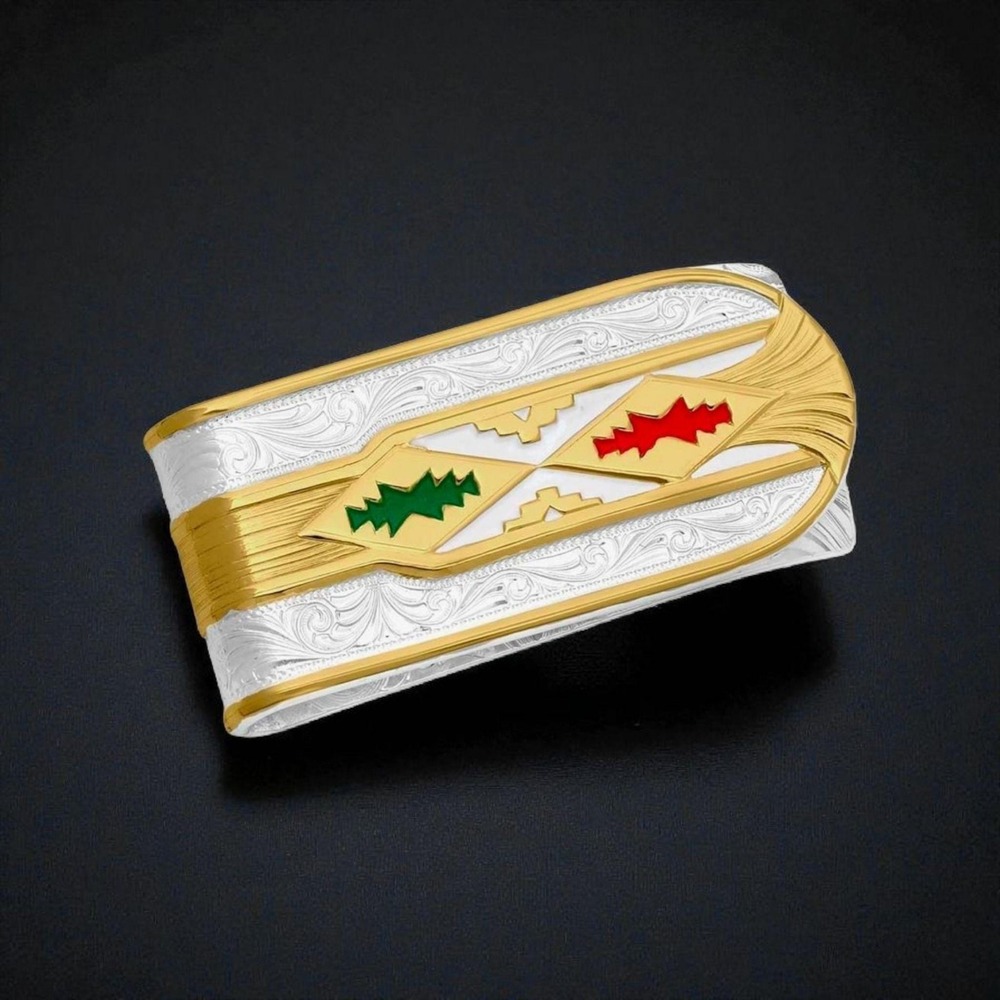Montana Silversmiths Fine Silver Mexican‎ Pride Money Clip - Retail $90 - NEW!